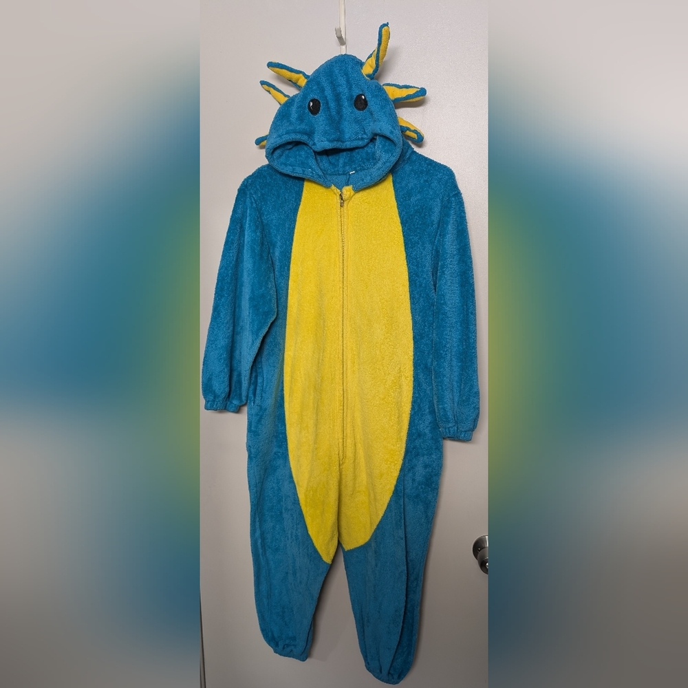 Blue and Yellow Fleece Onesie
